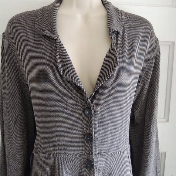 Vintage Jeanne Engelhart Brown & Tan Reversible Jacket Duster S *Runs L - Picture 3 of 11